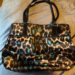 Coach ocelot Leopard Print Bag